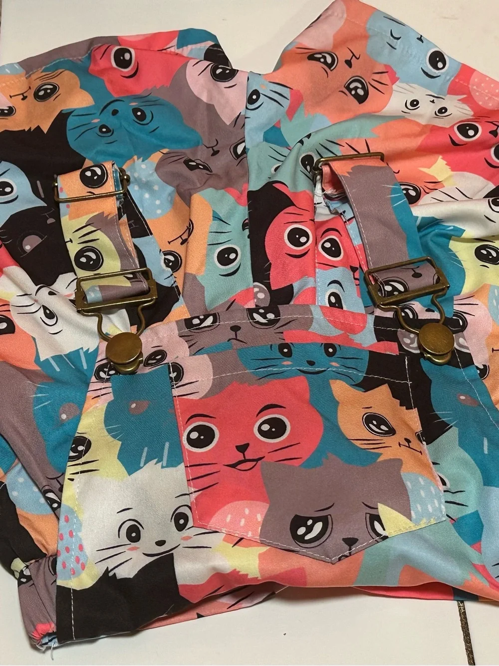 Purr-fectly Cute! The Cat’s Meow Toddler Cartoon Print Romper Jumpsuit